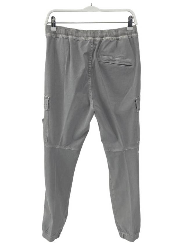 Stretch Cotton Cargo Straight Pants Grey - STONE ISLAND - BALAAN 6