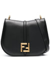 C'MON Medium Leather Shoulder Bag Black B0710988107 - FENDI - BALAAN 1