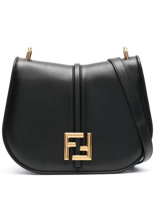 C'MON Medium Leather Shoulder Bag Black B0710988107 - FENDI - BALAAN 1
