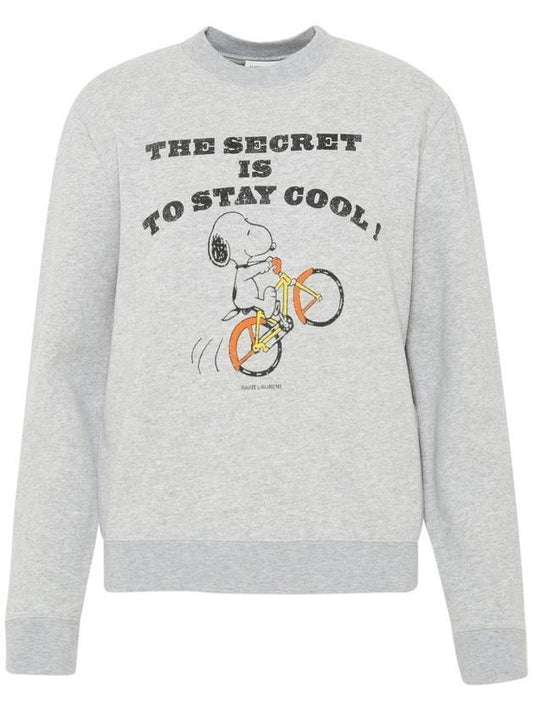 Snoopy Crew Neck Sweatshirt Grey - SAINT LAURENT - BALAAN 1