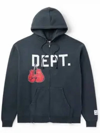 Boxing Merch Zip Up Hoodie Black - GALLERY DEPT. - BALAAN 1