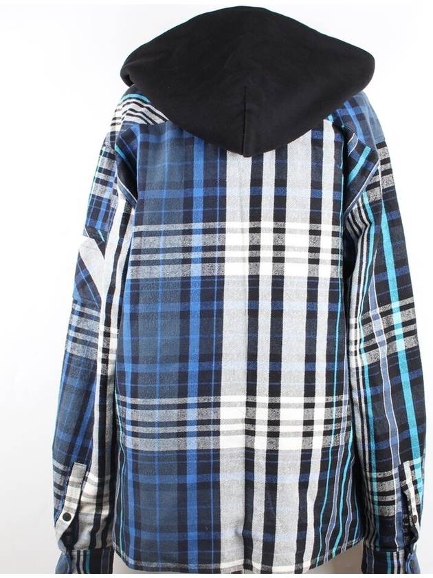 Blue Check Hooded Jacket XL - OFF WHITE - BALAAN 5