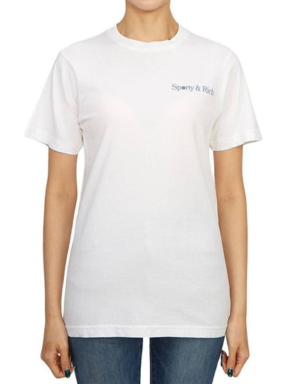 LA Racquet Club Logo Cotton Short Sleeve T-Shirt White - SPORTY & RICH - BALAAN 2