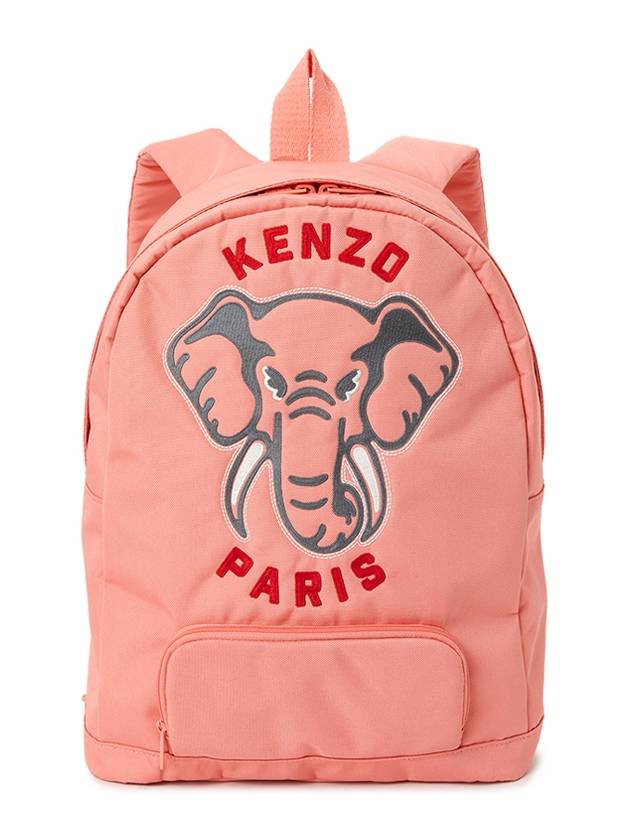 Kids Rucksack Embroidery Logo Backpack Pink - KENZO - BALAAN 2