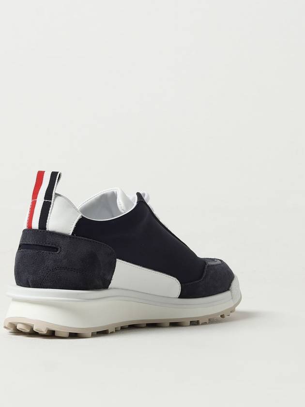 Eco Nylon Alumni Trainer Low Top Sneakers Blue - THOM BROWNE - BALAAN 4