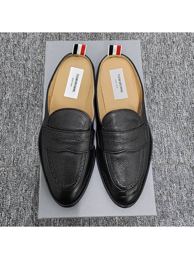 Varsity Grain Leather Penny Loafer MFL103A 06257 001 - THOM BROWNE - BALAAN 5