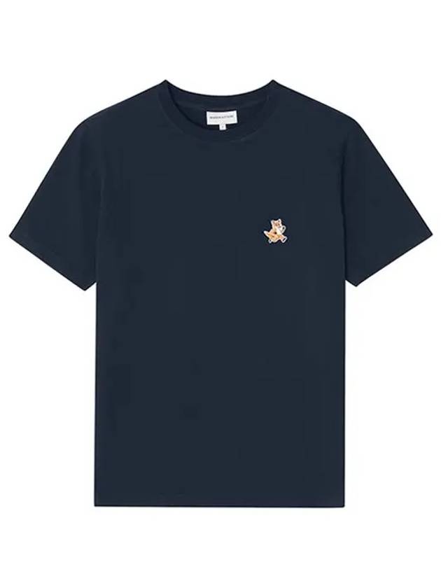 Speedy Fox Patch Comfort Short Sleeve T-Shirt Ink Blue - MAISON KITSUNE - BALAAN 4