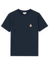 Speedy Fox Patch Comfort Short Sleeve T-Shirt Ink Blue - MAISON KITSUNE - BALAAN 5