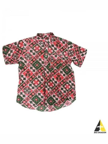 Popover BD Shirt PinkOlive Cotton Ethno Print MP015 ND038 - ENGINEERED GARMENTS - BALAAN 1