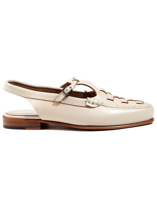 Rocketa Slingback Leather Loafer Custard - HEREU - BALAAN 1