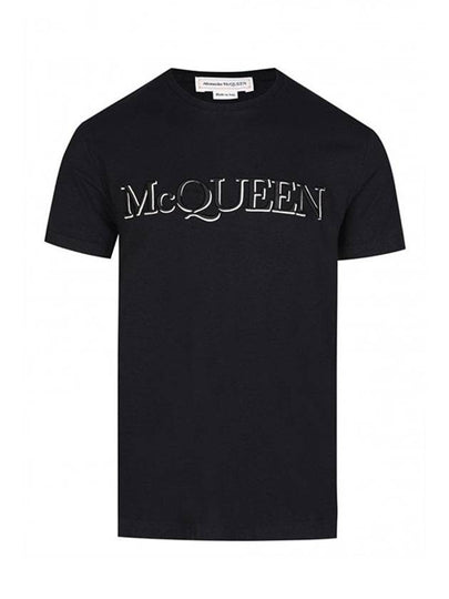 Logo Cotton Short Sleeve T-Shirt Black - ALEXANDER MCQUEEN - BALAAN 2