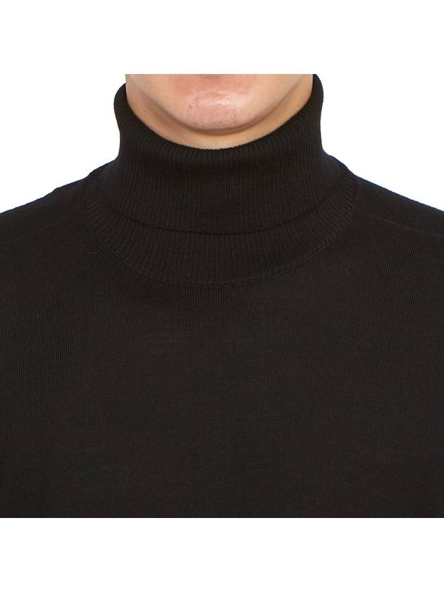 Wappen Patch Virgin Wool Turtleneck Black - STONE ISLAND - BALAAN 7