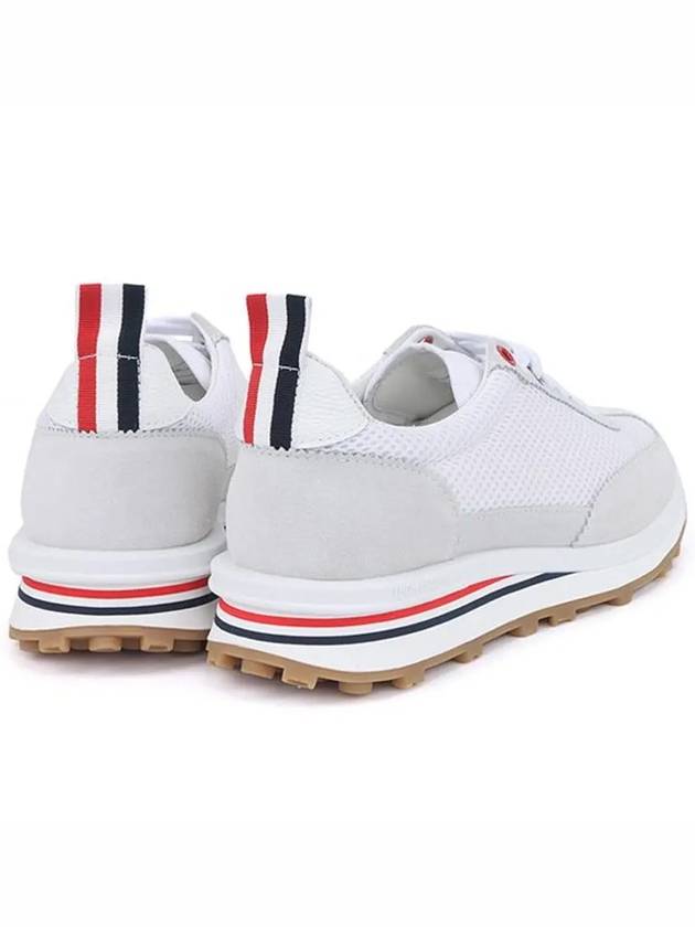 Thom Women Browne Nylon Tech Runner Low Top Sneakers Grey White - THOM BROWNE - BALAAN 5