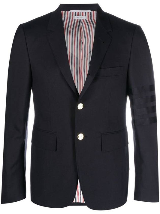Plain Weave Suiting 4 Bar Classic Sport Jacket Dark Blue - THOM BROWNE - BALAAN 2