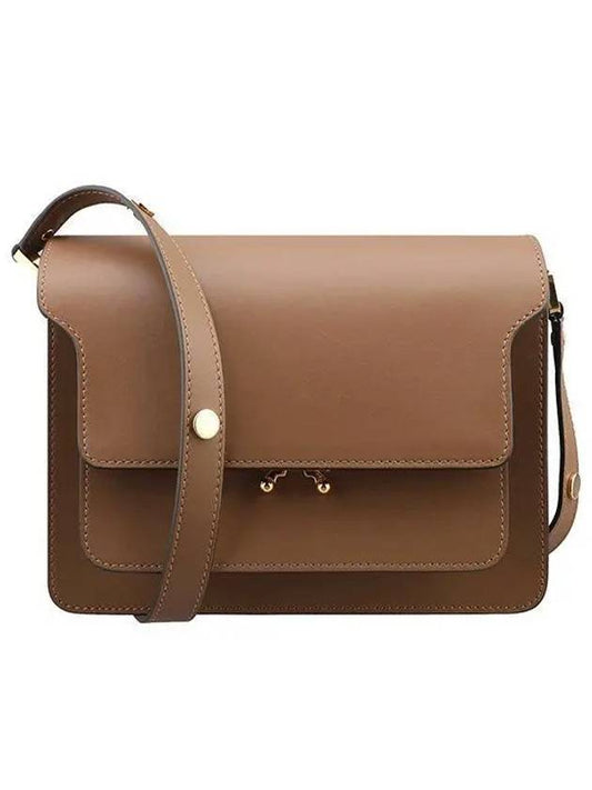 Trunk Medium Calfskin Shoulder Bag Brown - MARNI - BALAAN 2