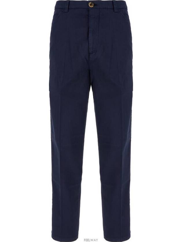 Straight Pants M289LH0660 C6326 INK BLUE - BRUNELLO CUCINELLI - BALAAN 2