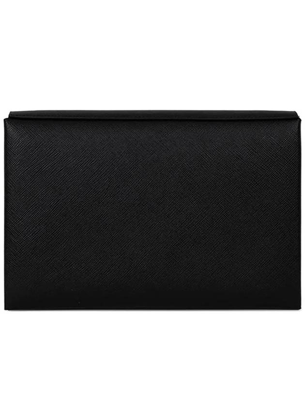 Saffiano Document Clutch Bag Black - PRADA - BALAAN 4