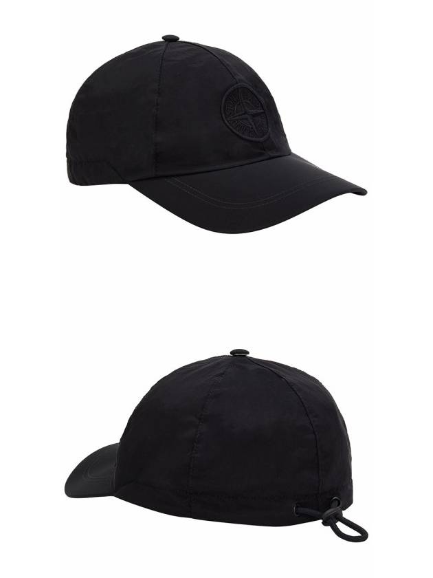 Wrinkled Nylon Metal 6 Panel Ball Cap Black - STONE ISLAND - BALAAN 5