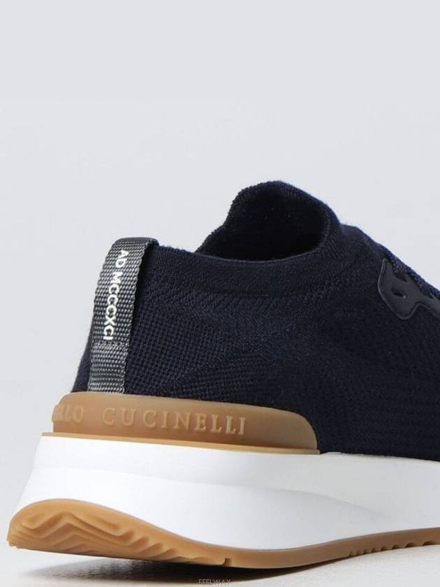 Knit Low Top Sneakers Blue - BRUNELLO CUCINELLI - BALAAN 4