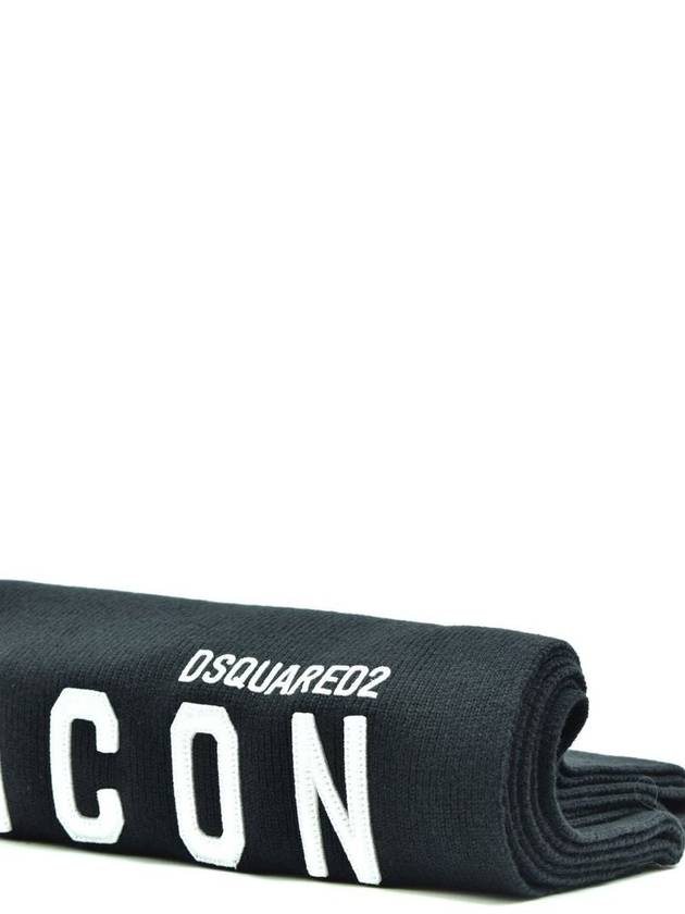 icon logo wool muffler black - DSQUARED2 - BALAAN 4