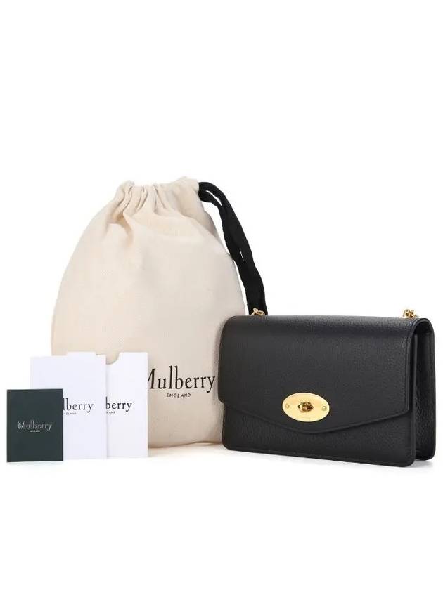 Darley Small Classic Chain Shoulder Bag Black - MULBERRY - BALAAN 5