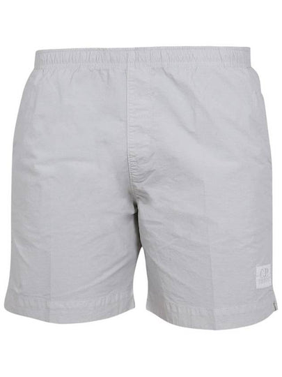 Logo Patch Flat Nylon Swim Shorts Grey - CP COMPANY - BALAAN 2