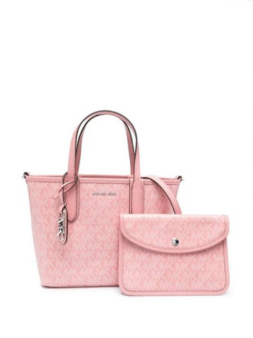 Eliza Extra Small Logo Tote Bag Pink - MICHAEL KORS - BALAAN 1