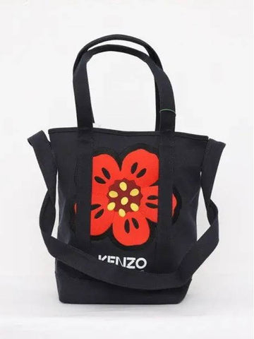 Balk flower embroidered logo tote bag 5SA901 F34 76 271513 1040249 - KENZO - BALAAN 1