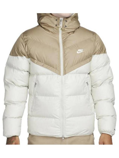 Primaloft Stormfit Windrunner Hooded Puffer Padding Khaki Lightbone - NIKE - BALAAN 2