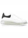 Oversized Clear Sole Low Top Sneakers Black White - ALEXANDER MCQUEEN - BALAAN 2