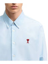 De Coeur Long Sleeve Shirt Light Blue - AMI - BALAAN 4