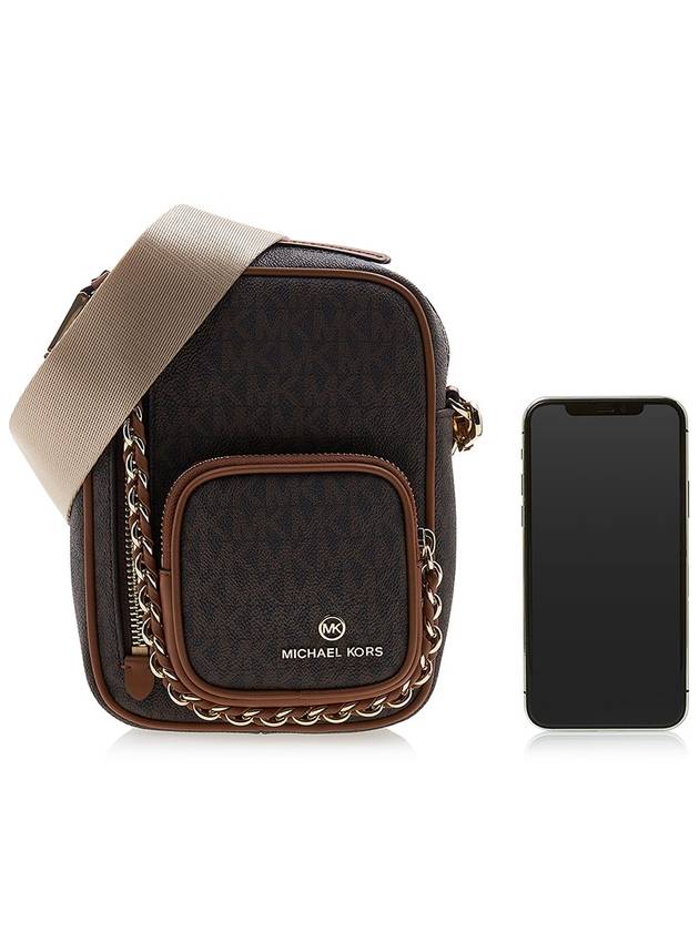 Elliot Small Logo Cross Bag Brown - MICHAEL KORS - BALAAN 7