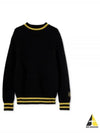 College Patch Crew Neck Knit Top Black - MSGM - BALAAN 2