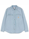 Harvey Shirt Jac Denim Jacket Blue - CARHARTT WIP - BALAAN 2