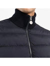 Men's Logo Patch Arm Padded Cardigan Navy - MONCLER - BALAAN 4