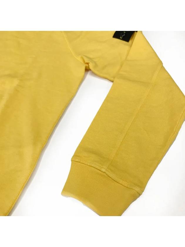 Garment Dyed Malfile Fleece Crewneck Sweatshirt Yellow - STONE ISLAND - BALAAN 3