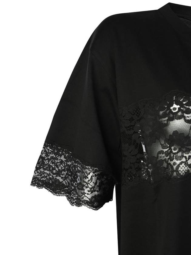 23 fw T-shirt WITH Lace Insert Dolce GABBANA F8T43T FU7EQ N0000 B0230463428 - DOLCE&GABBANA - BALAAN 6