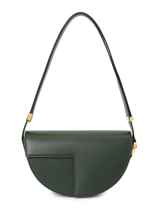 Logo Print Foldover Leather Shoulder Bag Bottle Green - PATOU - BALAAN 2