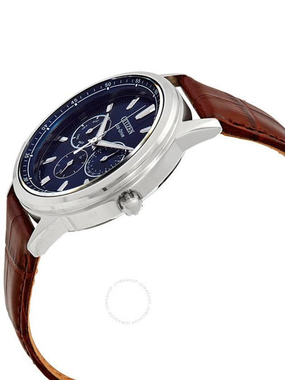 Citizen Corso Blue Dial Brown Leather Men's Watch BU2070-12L - CITIZEN - BALAAN 2