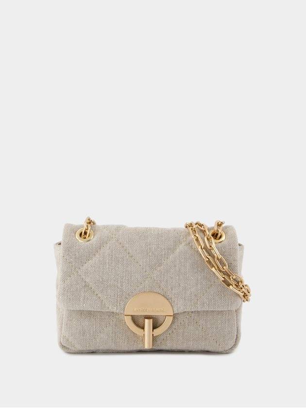 Nano Moon Bag - Vanessa Bruno - Linen - Beige - VANESSA BRUNO - BALAAN 1