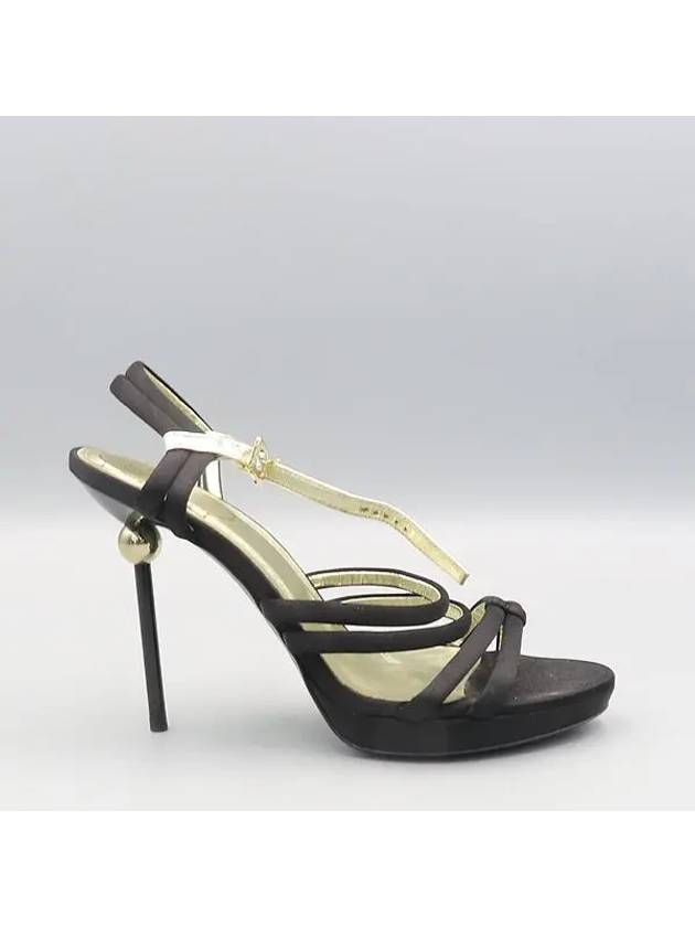 Black Silver Metallic Strap Decorated Women s Shoes - ROGER VIVIER - BALAAN 2