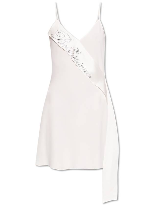 Blumarine Dress With Satin Sash, Women's, White - BLUMARINE - BALAAN 1