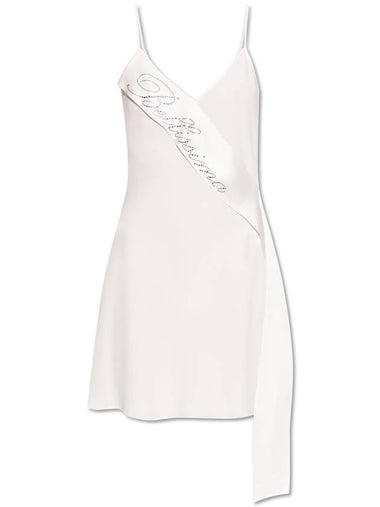 Blumarine Dress With Satin Sash, Women's, White - BLUMARINE - BALAAN 1