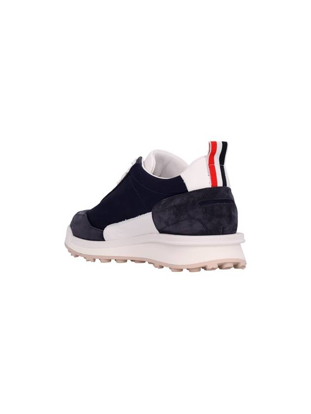 Eco Trainer Nylon Low Top Sneakers Blue - THOM BROWNE - BALAAN 4