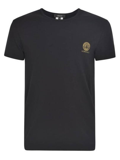 Men's Logo Medusa Cotton Short Sleeve T-Shirt Black - VERSACE - BALAAN 2