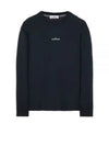 Tape Three Print Cotton Jersey Long Sleeve T-Shirt Navy - STONE ISLAND - BALAAN 2