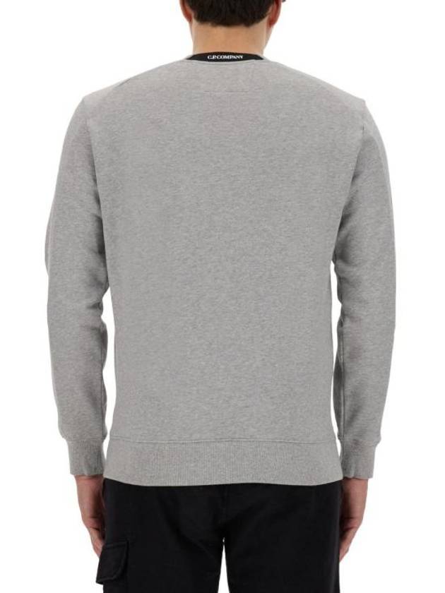 Diagonal Raised Fleece Sweatshirt Grey - CP COMPANY - BALAAN 4