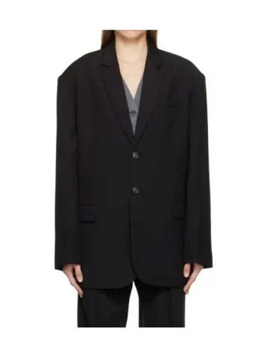 The Frankie Shop Women s Gelso Blazer Jacket Black OBLGEL100 - FRANKIE SHOP - BALAAN 1