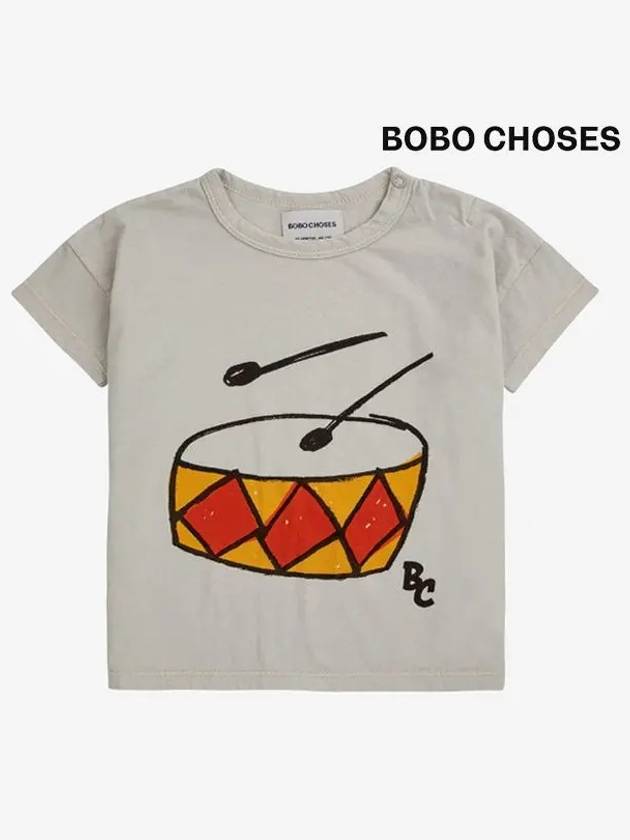 Baby Play the Drum Short Sleeve T Shirt Pants Top and Bottom Set 124AB001 200 - BOBO CHOSES - BALAAN 3