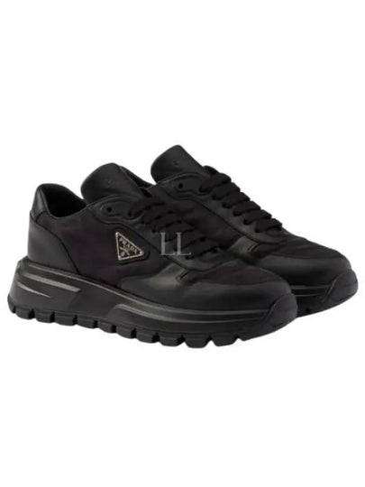 Prax 01 Low Top Sneakers Black - PRADA - BALAAN 2